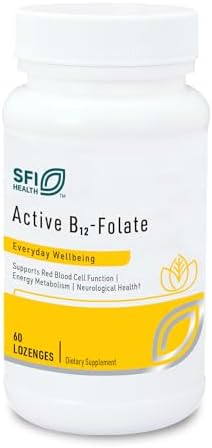 Klaire Labs SFI Health Active B12 - Suplemento de Folato - Pastillas Disolventes con Metilfolato y Vitamina B12 Metilcobalamina - Alta Absorción - - imagen 1