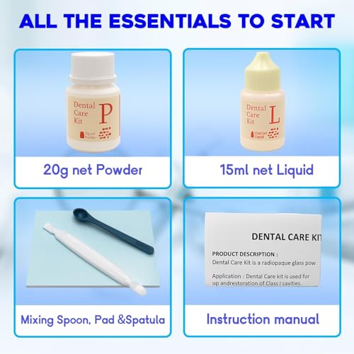 Kit de Reparación Dental con Cemento de Óxido de Zinc y Eugenol, Rellenos Temporales para Dientes Astillados, Coronas Sueltas y Cavidades - imagen 3
