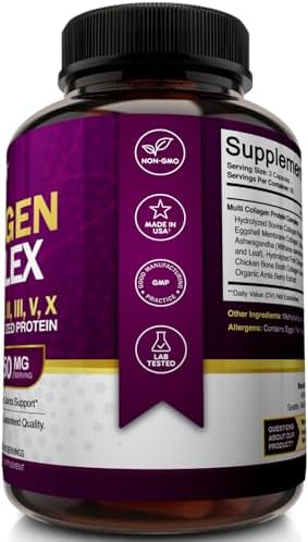 NutriFlair Multi Colágeno Péptidos 2250mg - Tipos I, II, III, V, X - Suplemento en Cápsulas para Mujeres y Hombres - Proteína Hidrolizada, Pelo, Piel - imagen 4