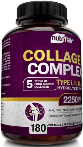 NutriFlair Multi Colágeno Péptidos 2250mg - Tipos I, II, III, V, X - Suplemento en Cápsulas para Mujeres y Hombres - Proteína Hidrolizada, Pelo, Piel - imagen 5