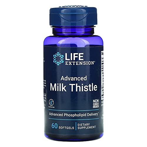 Life Extension Advanced Milk Thistle, silymarina y silibina, 60 softgels, promueve la salud del hígado, libre de gluten y no transgénico - imagen 5