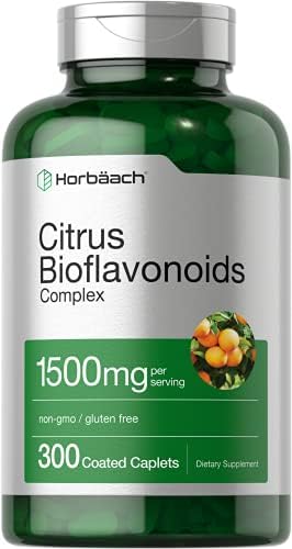 Complejo de Bioflavonoides Cítricos Horbäach | 1500mg | 300 Tabletas Recubiertas | Suplemento Herbal Tradicional | Vegetariano, Sin OGM y Sin Gluten - imagen 1
