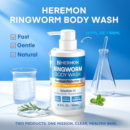 Jabón Corporal Antifúngico para Tiña - Lavado Antibacteriano con 1% de Tolnaftato y Aceite de Árbol de Té para Hombres y Mujeres 500ml - imagen 5
