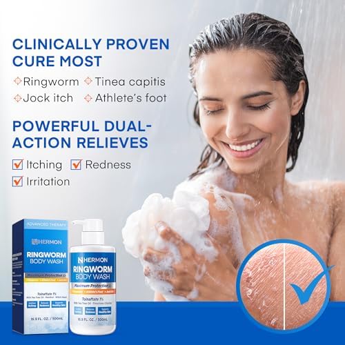 Jabón Corporal Antifúngico para Tiña - Lavado Antibacteriano con 1% de Tolnaftato y Aceite de Árbol de Té para Hombres y Mujeres 500ml - imagen 8