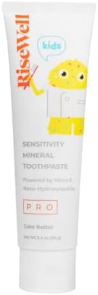 Pasta Dental Mineral RiseWell PRO para Niños - Con Micro y Nano Hidroxiapatita - Sabor a Pastel, Natural y Seguro para Tragar, Desarrollado por - imagen 1