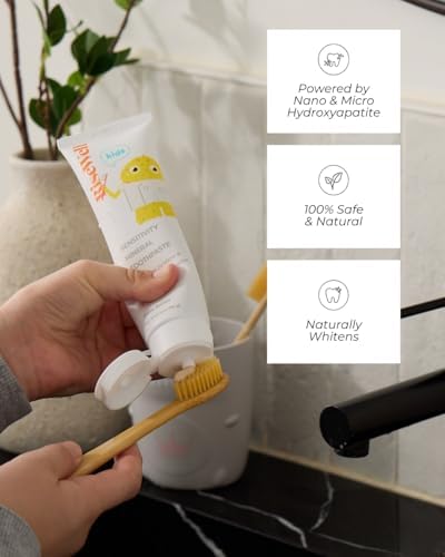 Pasta Dental Mineral RiseWell PRO para Niños - Con Micro y Nano Hidroxiapatita - Sabor a Pastel, Natural y Seguro para Tragar, Desarrollado por - imagen 2
