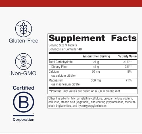 Metagenics Citrato de Magnesio - Suplemento de 300 mg de Magnesio y 60 mg de Calcio - Minerales Quelados - Apoya la Salud Muscular y Ósea - Sin - imagen 4