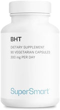Supersmart - BHT 300 mg al Día - Hidroxibutilotolueno - Potente Antioxidante y Soporte Inmunológico - Suplemento Antienvejecimiento | Sin GMO y Libre - imagen 1