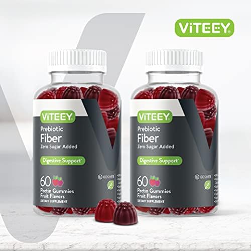 Gomitas de Fibra Prebiótica VITEEY para Adultos, 4g - Suplemento Digestivo Vegano y Sin Azúcar - 120 Piezas - imagen 2