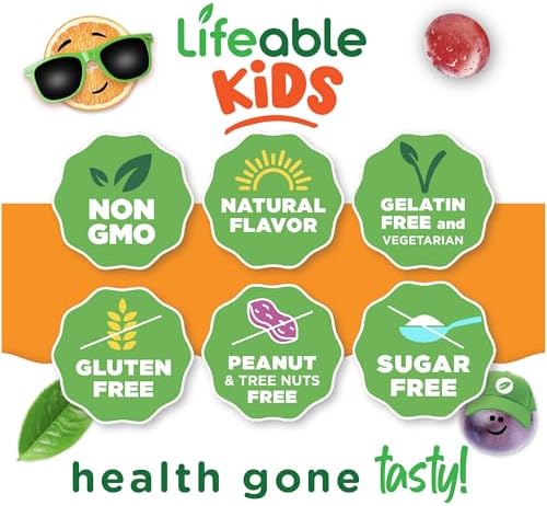Gomitas de Fibra Prebiótica Sin Azúcar Lifeable para Niños | 4g de Fibra | Suplementos Vegetarianos para la Salud Digestiva | 90 Gomitas Probioticas - imagen 4