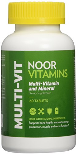 Vitaminas Halal Noor, Multivitamínico Diario para Hombres y Mujeres, 30 Vitaminas y Minerales, A, B12, C, Hierro, Zinc, No GMO (Suministro para 2 - imagen 3