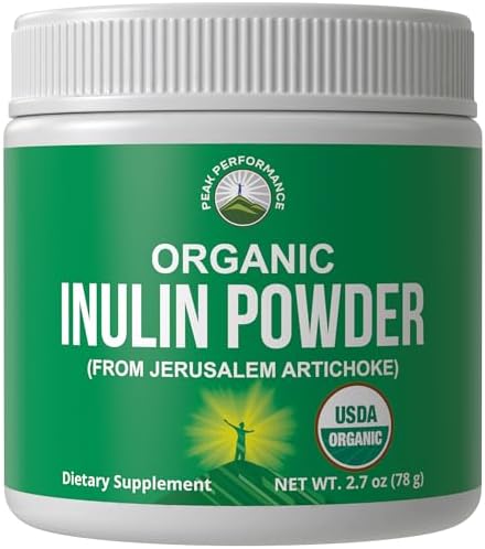 Polvo de Inulina Orgánica Peak Performance - Fibra Prebiótica Natural para la Salud Digestiva, Vegano y Orgánico, Suplemento de Alcachofa de Jerusalén - imagen 1