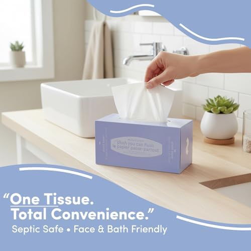 Papel Higiénico Biodegradable Septic Safe Tube Free - 4 Capas, Rápido Disolvente, Aprobado por Mamás, Ideal para Viajes, RV y Uso Marino - 4 Cajas, - imagen 2