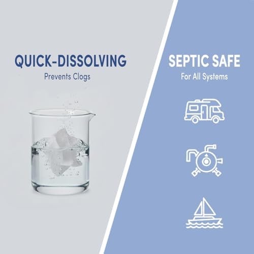 Papel Higiénico Biodegradable Septic Safe Tube Free - 4 Capas, Rápido Disolvente, Aprobado por Mamás, Ideal para Viajes, RV y Uso Marino - 4 Cajas, - imagen 4
