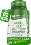 Vitaminas Herbtonics para Adolescentes - Multivitamínico Vegano para Energía, Enfoque y Soporte Inmunológico (12-18 años) - 60 Cápsulas Fáciles de - imagen 1