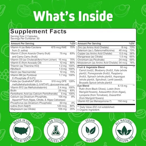 Vitaminas Herbtonics para Adolescentes - Multivitamínico Vegano para Energía, Enfoque y Soporte Inmunológico (12-18 años) - 60 Cápsulas Fáciles de - imagen 6