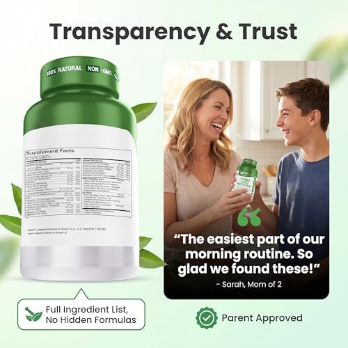 Vitaminas Herbtonics para Adolescentes - Multivitamínico Vegano para Energía, Enfoque y Soporte Inmunológico (12-18 años) - 60 Cápsulas Fáciles de - imagen 7