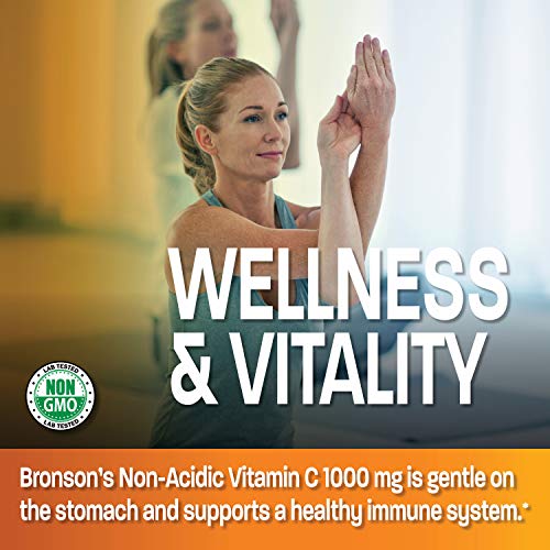 Bronson Ascorbato de Sodio Vitamina C No Ácida 1000 Mg - Suave para el Estómago - Refuerzo del Sistema Inmunológico - Antioxidante Potente - - imagen 5