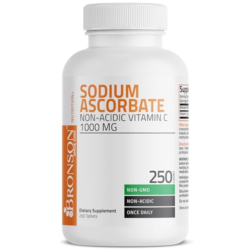 Bronson Ascorbato de Sodio Vitamina C No Ácida 1000 Mg - Suave para el Estómago - Refuerzo del Sistema Inmunológico - Antioxidante Potente - - imagen 6