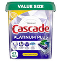 Cápsulas de Lavavajillas Cascade Platinum Plus, Detergente para Lavavajillas, Limón, 62 Piezas - imagen 1