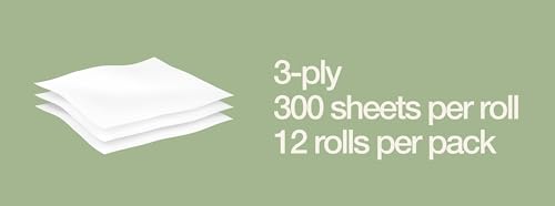 Papel Higiénico de Bambú Green Generation - 12 Rollos, 3 Capas, 300 Hojas/Rollo - Orgánico, Seguro para Fosas Sépticas, Suave y Sostenible - imagen 4