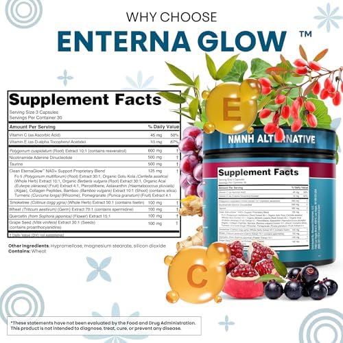Suplemento de Resveratrol NAD con Spermidina, Fisetina, Quercetina, Semilla de Uva y más - EternaGlow de Clean Nutra, 90 cápsulas anti-envejecimiento - imagen 5