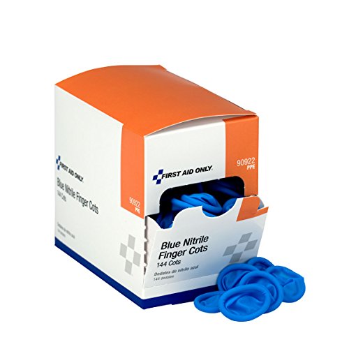 Guantes de Nitrilo Desechables First Aid Only 90922, Protectores de Dedos Azules para Oficina, Cocina y Hogar, Paquete de 144 - imagen 3