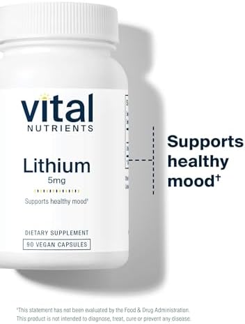 Vital Nutrients Lithium Orotate - Suplemento Vegano de Litio para Memoria y Salud Mental - 5mg - Libre de Gluten, Lácteos y Soja - 90 Cápsulas - imagen 5