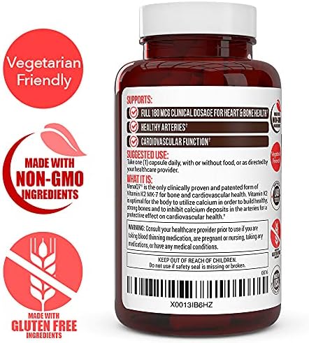 Suplemento de Vitamina K2 D3 5000 UI y 180 mcg de K2 MK7 para Huesos Sanos, Corazón Saludable y Salud Cardiovascular - 60 Cápsulas Vegetales Fáciles - imagen 4