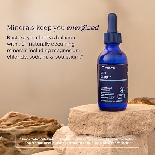 Trace Minerals Cobre Iónico - Suplemento Líquido de Cobre para la Salud Sanguínea - Apoya Tejidos Conectivos, Metabolismo y Nervios - 2 fl oz (48 - imagen 7