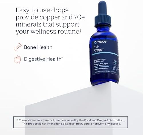 Trace Minerals Cobre Iónico - Suplemento Líquido de Cobre para la Salud Sanguínea - Apoya Tejidos Conectivos, Metabolismo y Nervios - 2 fl oz (48 - imagen 8