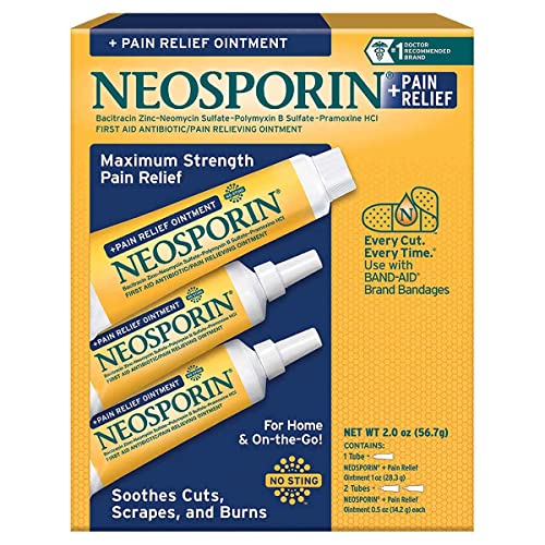 Neosporin Ungüento para Alivio del Dolor - Tratamiento Antibiótico de ros Auxilios, Paquete de 3 Unidades - imagen 2
