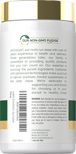 Suplemento Carlyle Indole-3-Carbinol 400 mg | 120 Cápsulas | Mezcla de I3C con Brócoli y Resveratrol | Vegetariano, Sin OGM y Sin Gluten - imagen 3