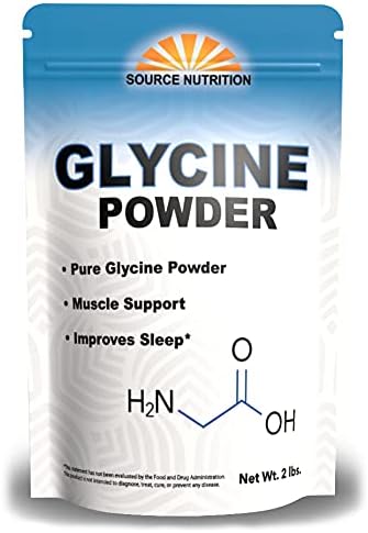 Polvo de Glicina (2 lbs) - Promueve Sueño Reparador, Energía y Fuerza Muscular, Apoyo a la Memoria y Cognición (Bolsa Reutilizable) - imagen 1