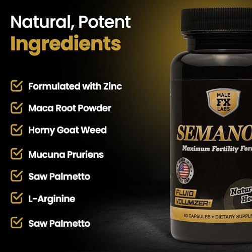 SEMANOID (60 Cáps) Fórmula Máxima de Fertilidad y Aumentador de Semen - Ingredientes Avanzados para la Fertilidad y Mezcla de Vitaminas Prenatales - imagen 5