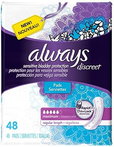 Toallas Absorbentes Discretas para Incontinencia, Máxima Protección, Longitud Regular, 48 Piezas de Always - imagen 1