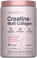 NeoCell Creatina Monohidratada en Polvo | 10 oz | con Multi Colágeno Peptídico | Suplemento para Cabello, Piel y Uñas | Sin Sabor | Para Mujeres y - imagen 1
