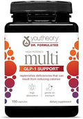 Youtheory Multi Alta Potencia - 150 Cápsulas Vegetarianas (Suministro para 75 Días) - Multivitamínico con Soporte GLP-1, Vitamina D, C y Hierro - - imagen 1