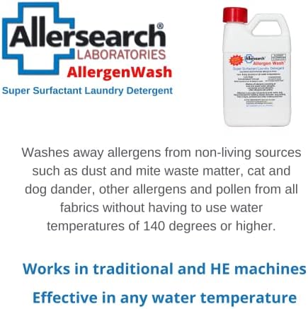 Detergente para Ropa Allersearch AllergenWash de 24 Oz, Elimina Alergenos y Olores - imagen 4