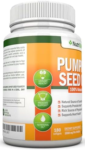 Aceite de Semilla de Calabaza NutriONN - 1000MG - 180 Softgels - Aceite Natural Prensado en Frío - Fuente de Ácidos Grasos Esenciales - Ideal para el - imagen 5