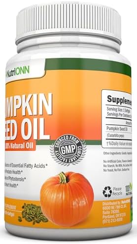Aceite de Semilla de Calabaza NutriONN - 1000MG - 180 Softgels - Aceite Natural Prensado en Frío - Fuente de Ácidos Grasos Esenciales - Ideal para el - imagen 6