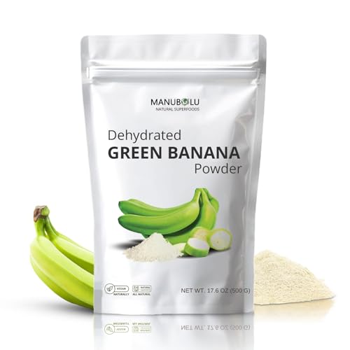 Polvo de Plátano Verde MANUBOLU 500g | Almidón Resistente | Fibra Prebiótica 100% Natural, Sin Azúcar | Libre de Gluten, Paleo y Vegano - imagen 1