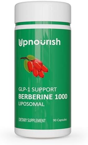 Suplemento Liposomal de Berberina UpNourish - Berberina HCl 1000mg con Canela de Ceilán, Cromo Picolinato, Curcuminoides, Resveratrol, Té Verde y - imagen 1