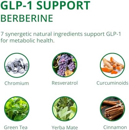 Suplemento Liposomal de Berberina UpNourish - Berberina HCl 1000mg con Canela de Ceilán, Cromo Picolinato, Curcuminoides, Resveratrol, Té Verde y - imagen 3