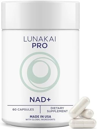 Lunakai Suplemento Natural de NAD+ Hecho en EE. UU. con NR y Resveratrol – Apoyo a la Salud Celular y el Envejecimiento Saludable, 60 cápsulas - imagen 1