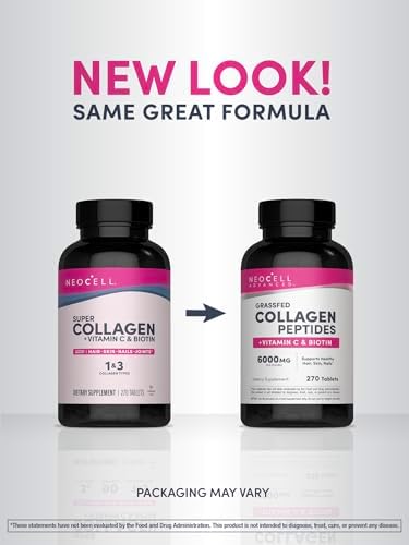 NeoCell Colágeno Avanzado en Péptidos | 270 Tabletas | 6000mg | Para Mujeres y Hombres | Con Vitamina C y Biotina | Sin OGM, Gluten ni Soja - imagen 2
