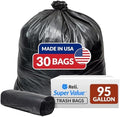 Bolsas de Basura Reli. 95 Resistentes | 30 Bolsas | Tamaño Extra Grande para Limpieza de Basura (Negro) - imagen 1