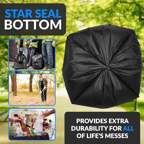 Bolsas de Basura Reli. 95 Resistentes | 30 Bolsas | Tamaño Extra Grande para Limpieza de Basura (Negro) - imagen 4