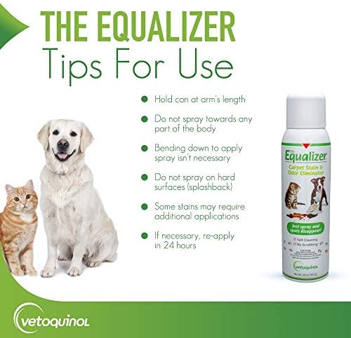 Limpiador de Alfombras Vetoquinol Equalizer para Mascotas, Removedor de Manchas y Eliminador de Olores, 20 oz - imagen 4