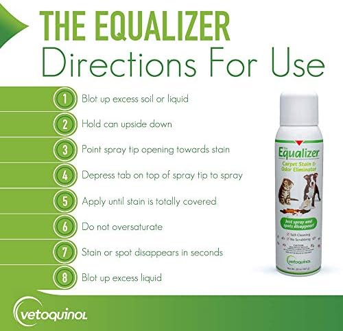 Limpiador de Alfombras Vetoquinol Equalizer para Mascotas, Removedor de Manchas y Eliminador de Olores, 20 oz - imagen 5